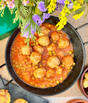 Mandonguilles amb pèsols